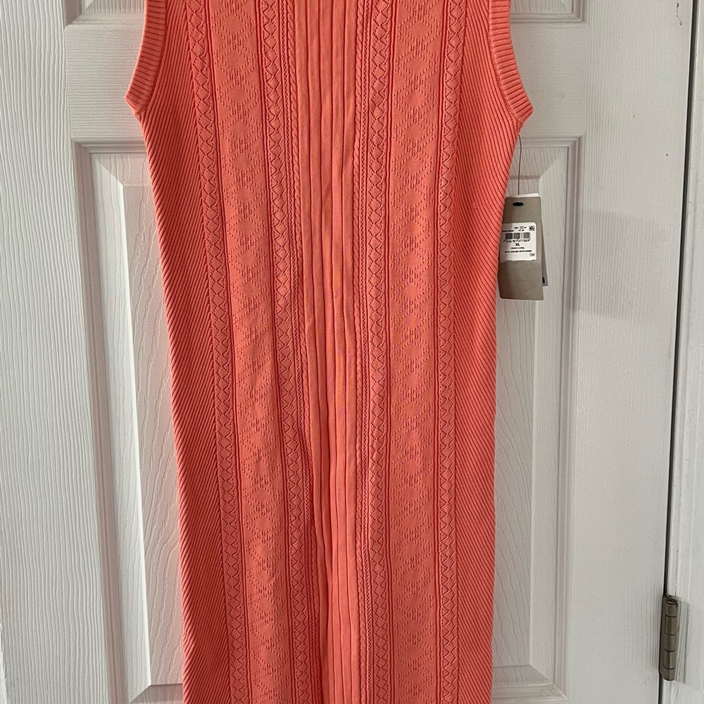 Guess Coral Sleeveless Midi Dress
